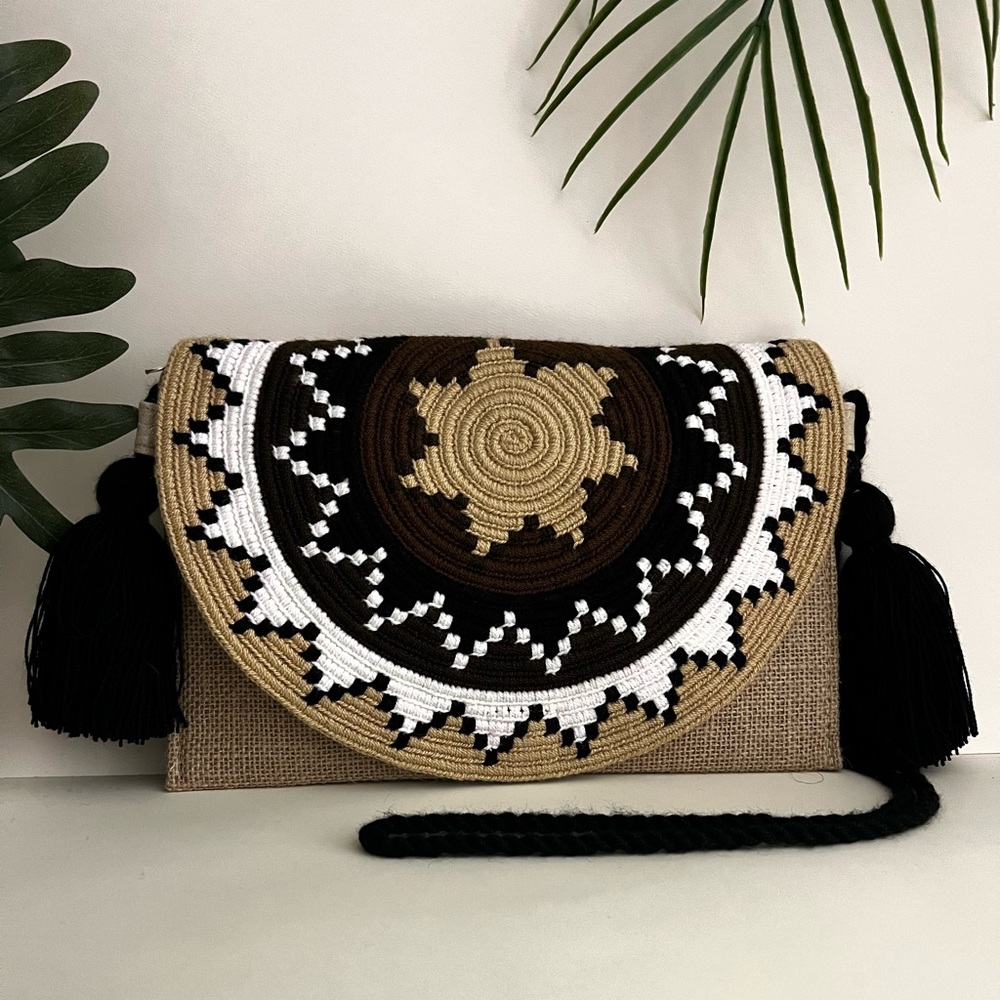 Brown Boho Chic Shoulder Bag - Summer Clutch Bag- Trendy Summer Shoulder Bag